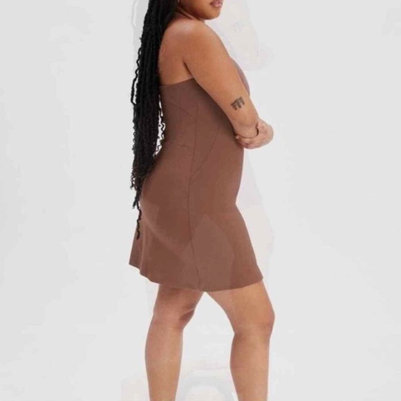 Girlfriend Collective Dark Mauve Paloma Racerback Dress XS - Picture 4 of 10